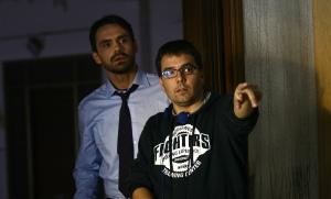 Gianluca D'Ercole e Michele Torbidoni sul set de "La Cosa In Cima Alle Scale"