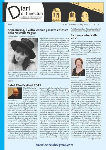 Diari di Cineclub, online il N.79- Gennaio&nbsp;2020