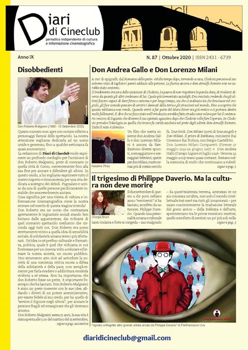 Diari di Cineclub, online il N.87- Ottobre&nbsp;2020