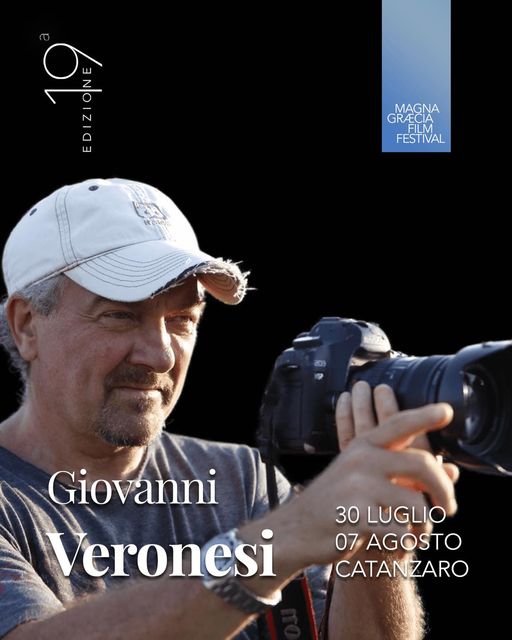 Magna Graecia Film Festival 19ma edizione, Colonna d’Oro alla Carriera per Giovanni&nbsp;Veronesi