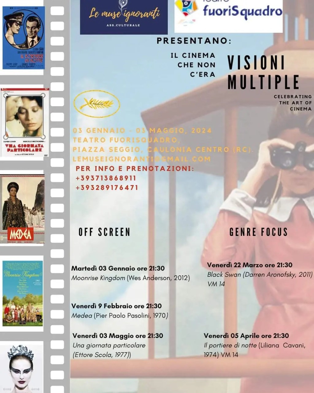 Caulonia (RC): “Visioni Multiple: il cinema che non c’era”, rassegna cinematografica a cura di “Teatro Fuorisquadro” e “Le Muse&nbsp;Ignoranti”