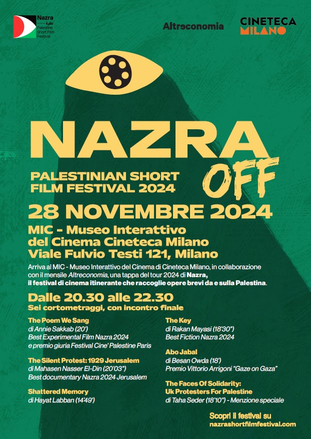 Cineteca Milano MIC: “Nazra Off – Palestinian Short Film&nbsp;Festival”