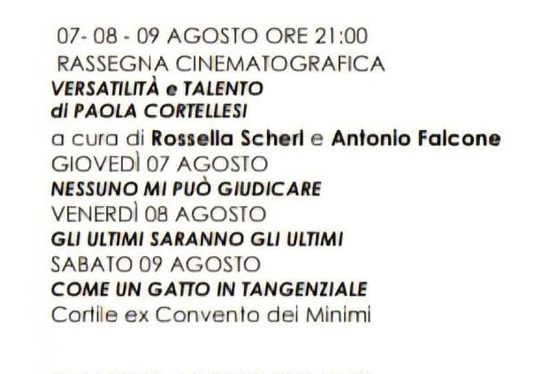 Roccella Jonica (RC): “I Caffè artistico-letterari” omaggiano Paola&nbsp;Cortellesi