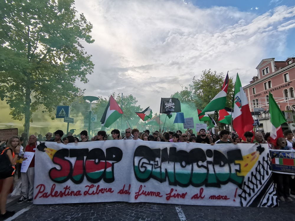 Venezia,  in migliaia alla manifestazione “Stop al genocidio in&nbsp;Palestina”