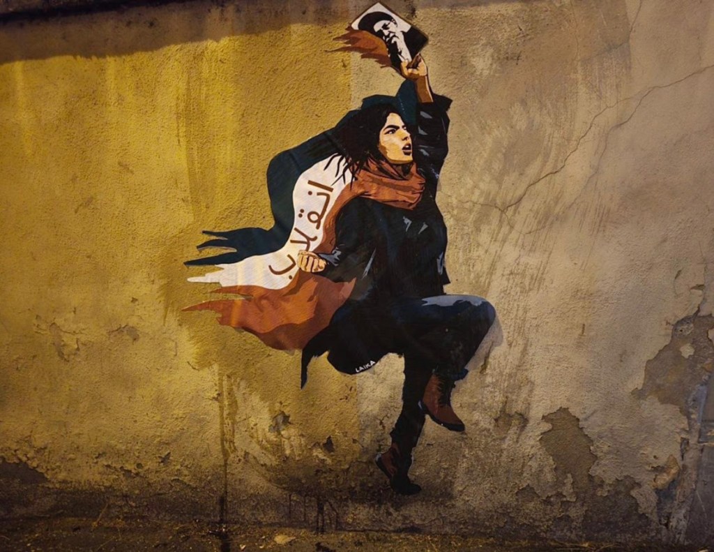 “Rivoluzione”, la nuova opera della street artist Laika contro il regime&nbsp;iraniano
